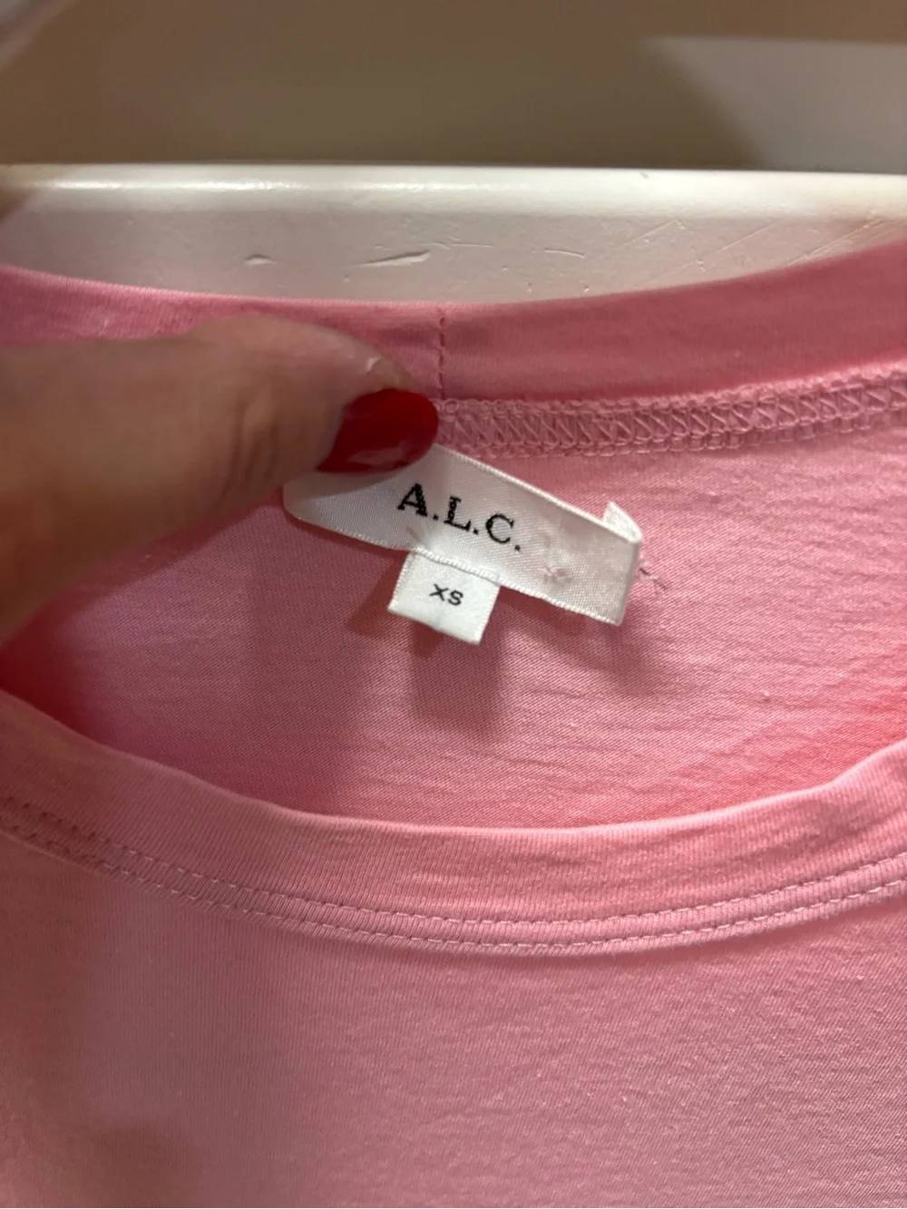 A.L.C. Pink Puff Sleeve Tee